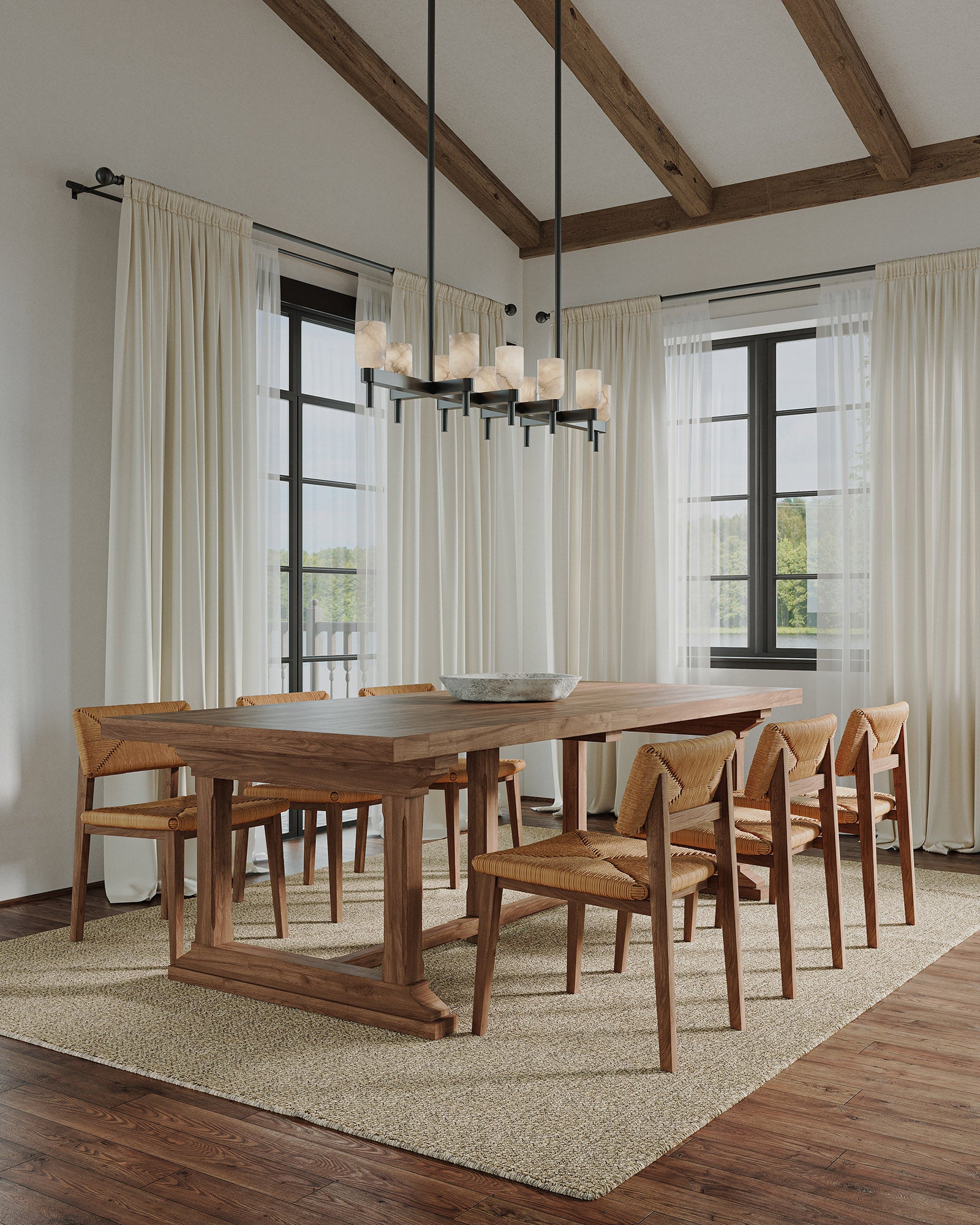 Lucian 52" 10 Lights Linear Pendant