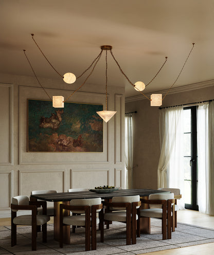 Mineral 5-Light dimmable LED Chandelier
