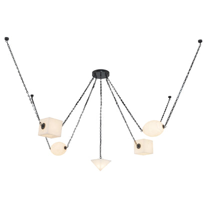 Mineral 5-Light dimmable LED Chandelier