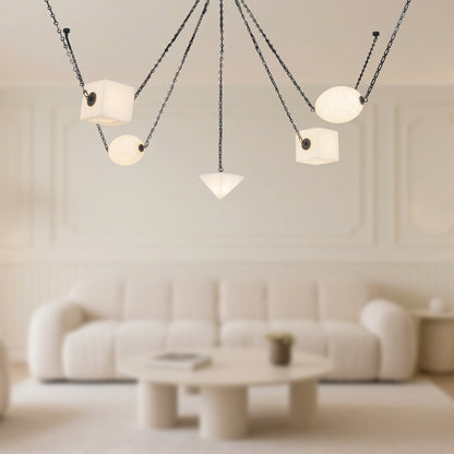 Mineral 5-Light dimmable LED Chandelier