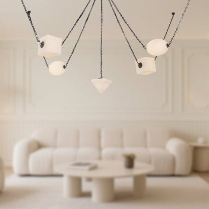 Mineral 5-Light dimmable LED Chandelier