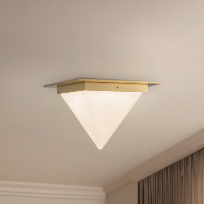 Mineral 11" Brass Flush Mount