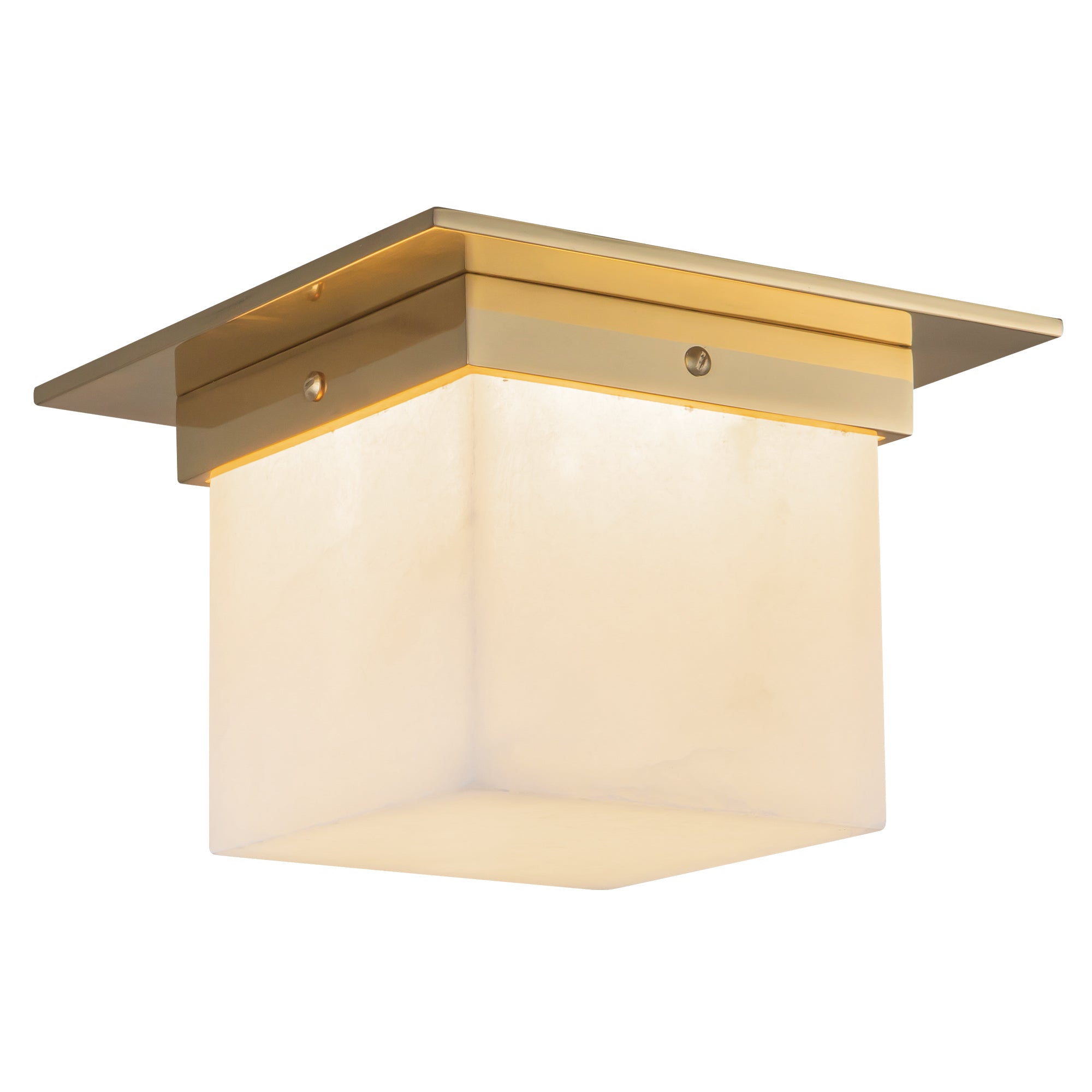 Mineral 8" Brass Flush Mount