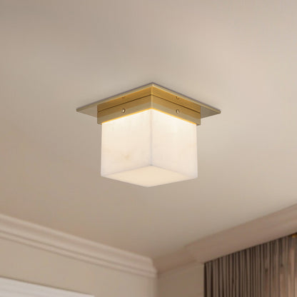 Mineral 8" Brass Flush Mount