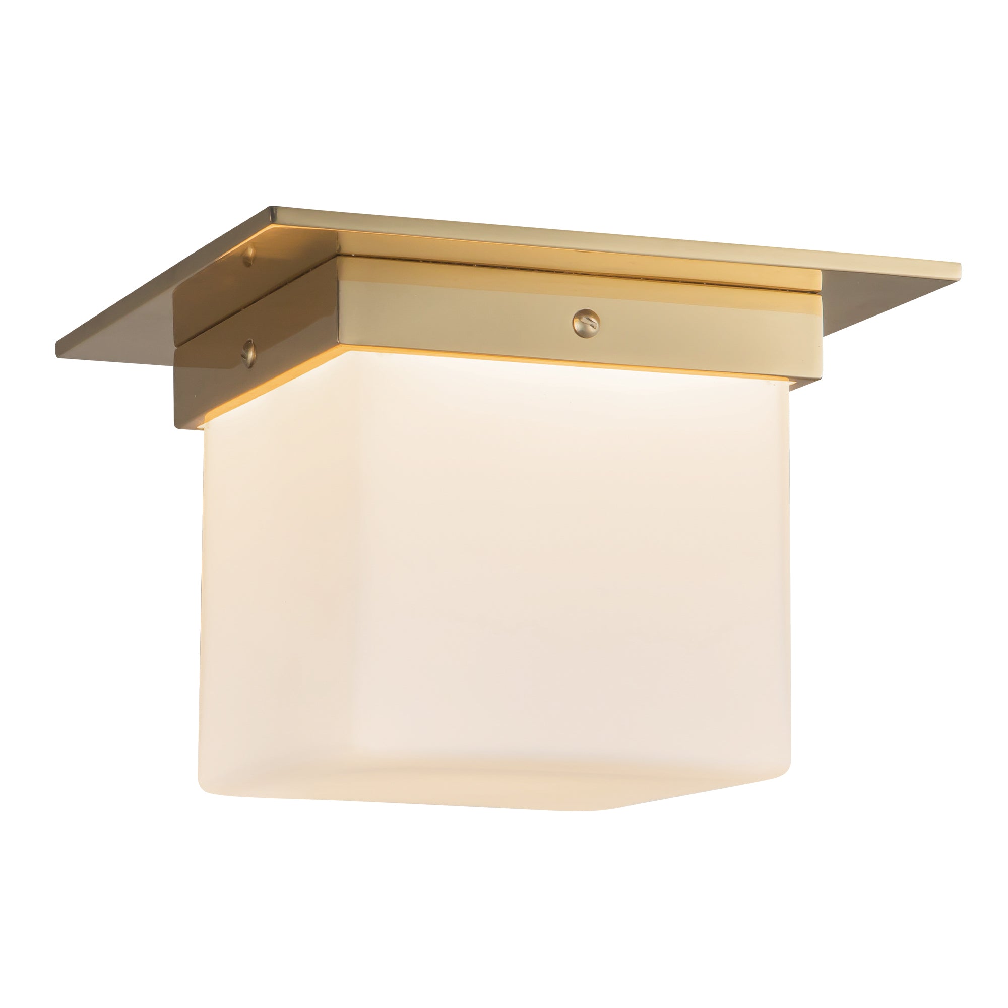 Mineral 8" Brass Flush Mount