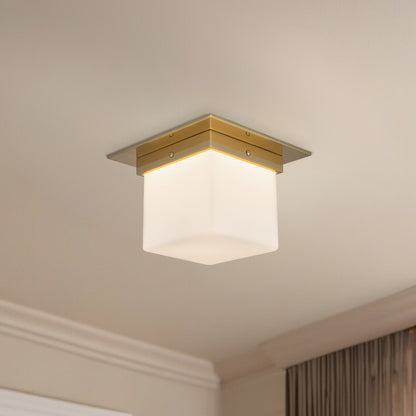 Mineral 8" Brass Flush Mount