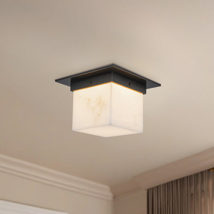 Mineral 8" Black Flush Mount