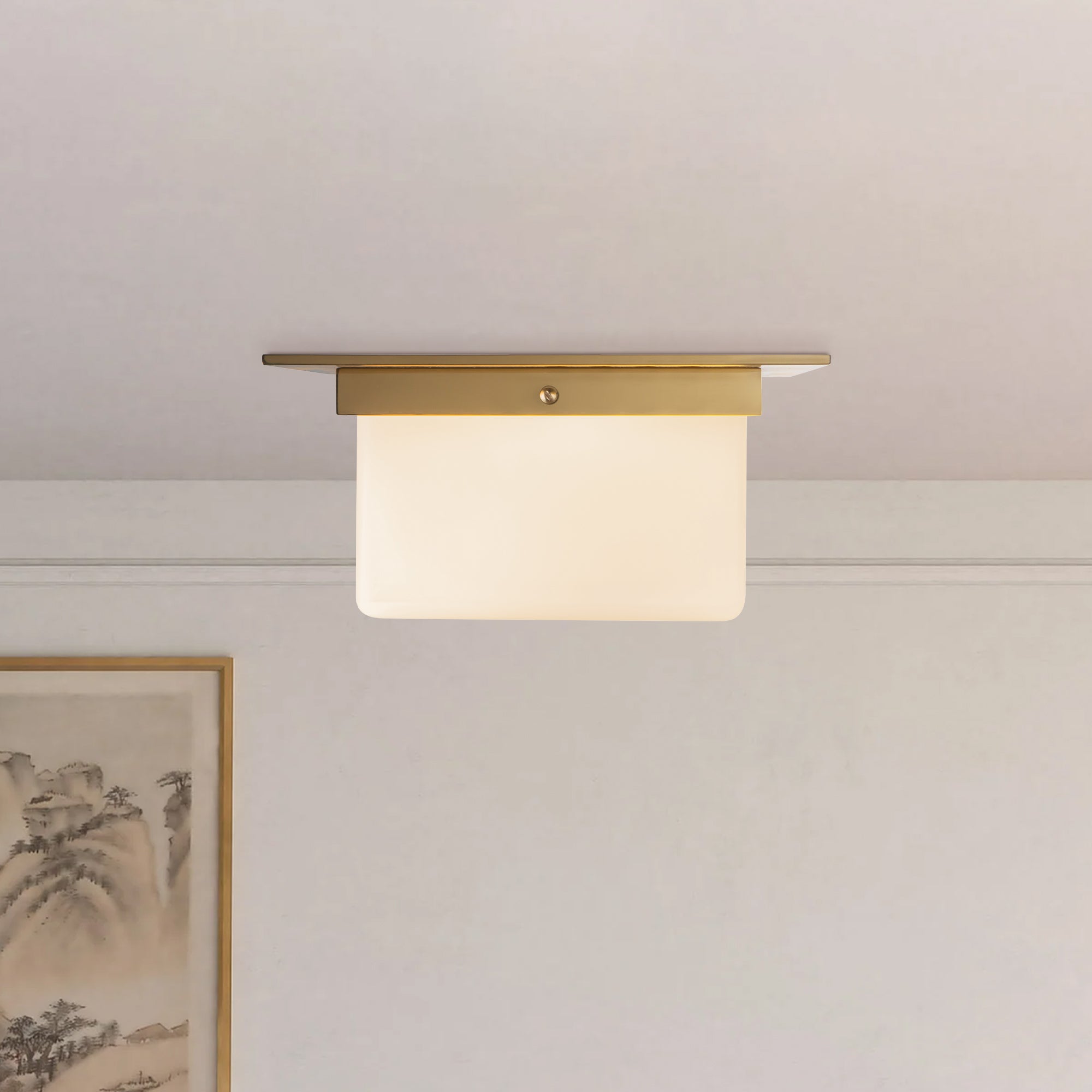 Mineral 11" Brass Flush Mount