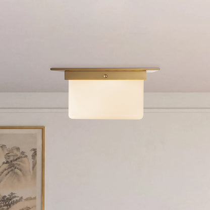 Mineral 11" Brass Flush Mount