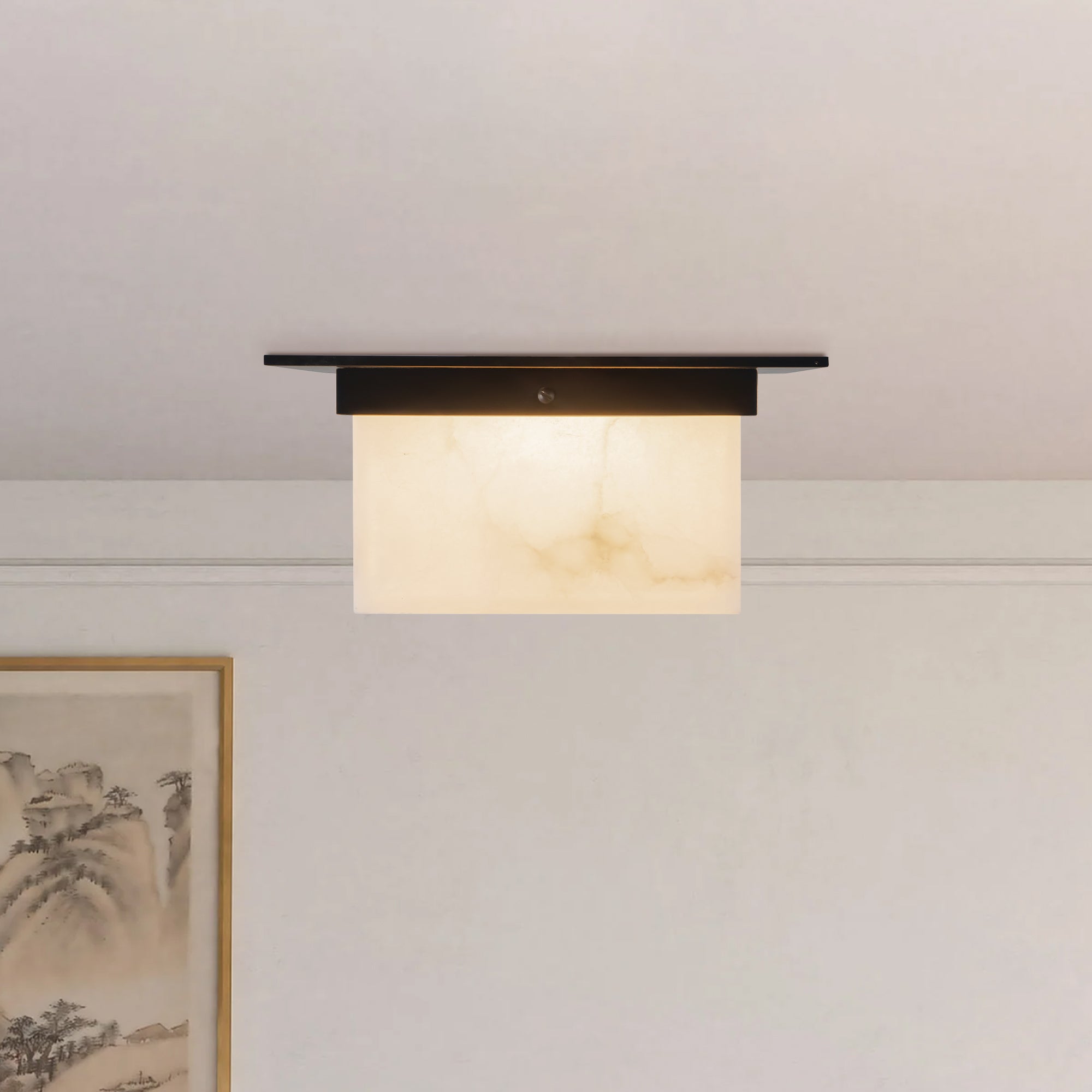 Mineral 11" Black Flush Mount
