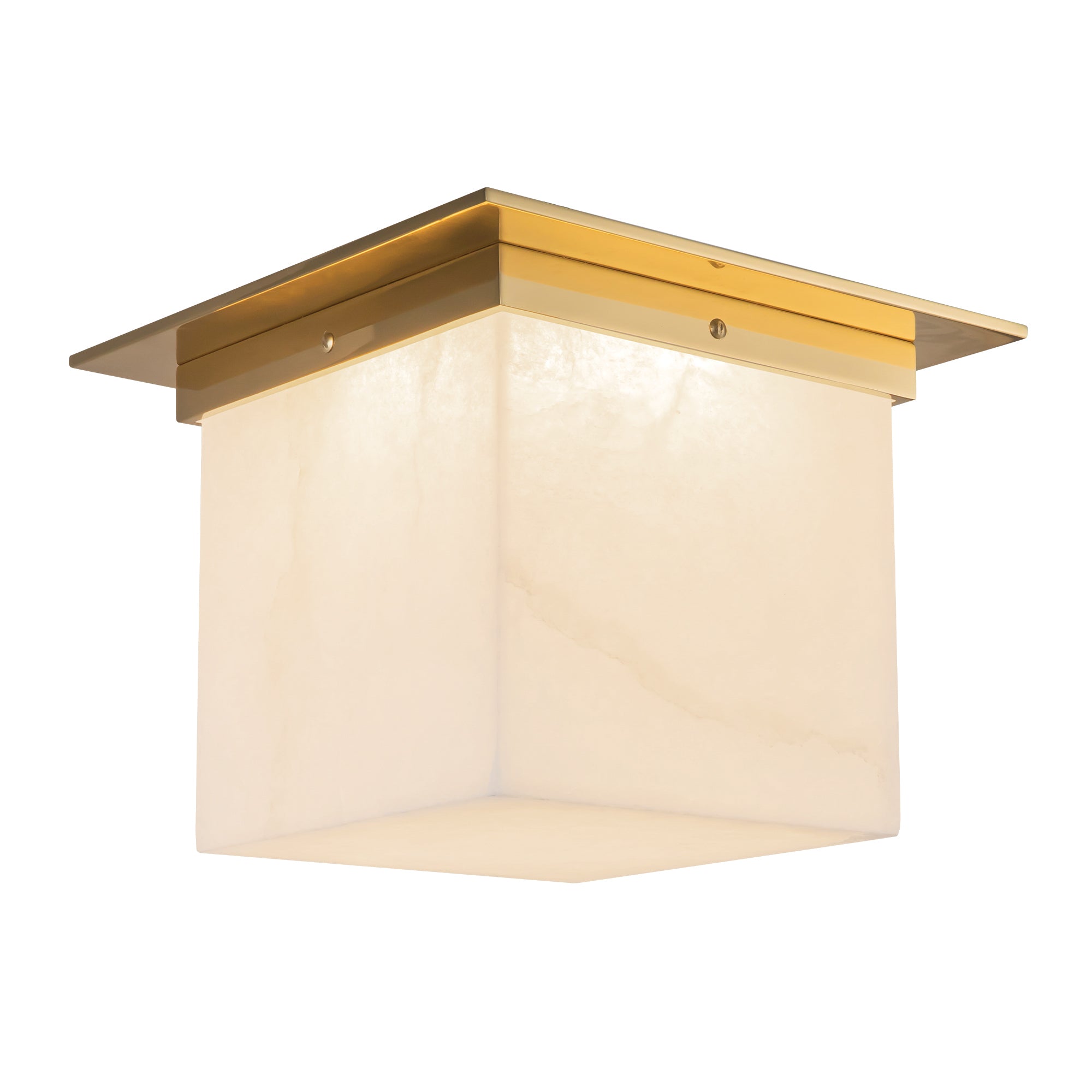 Mineral 11" Brass Flush Mount