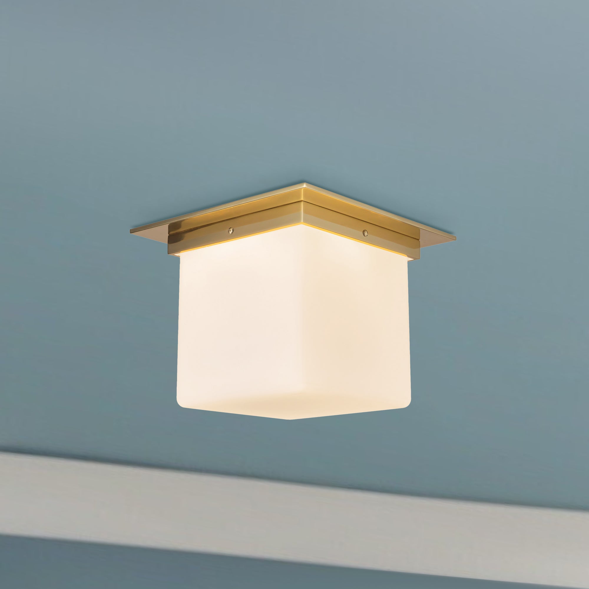 Mineral 11" Brass Flush Mount