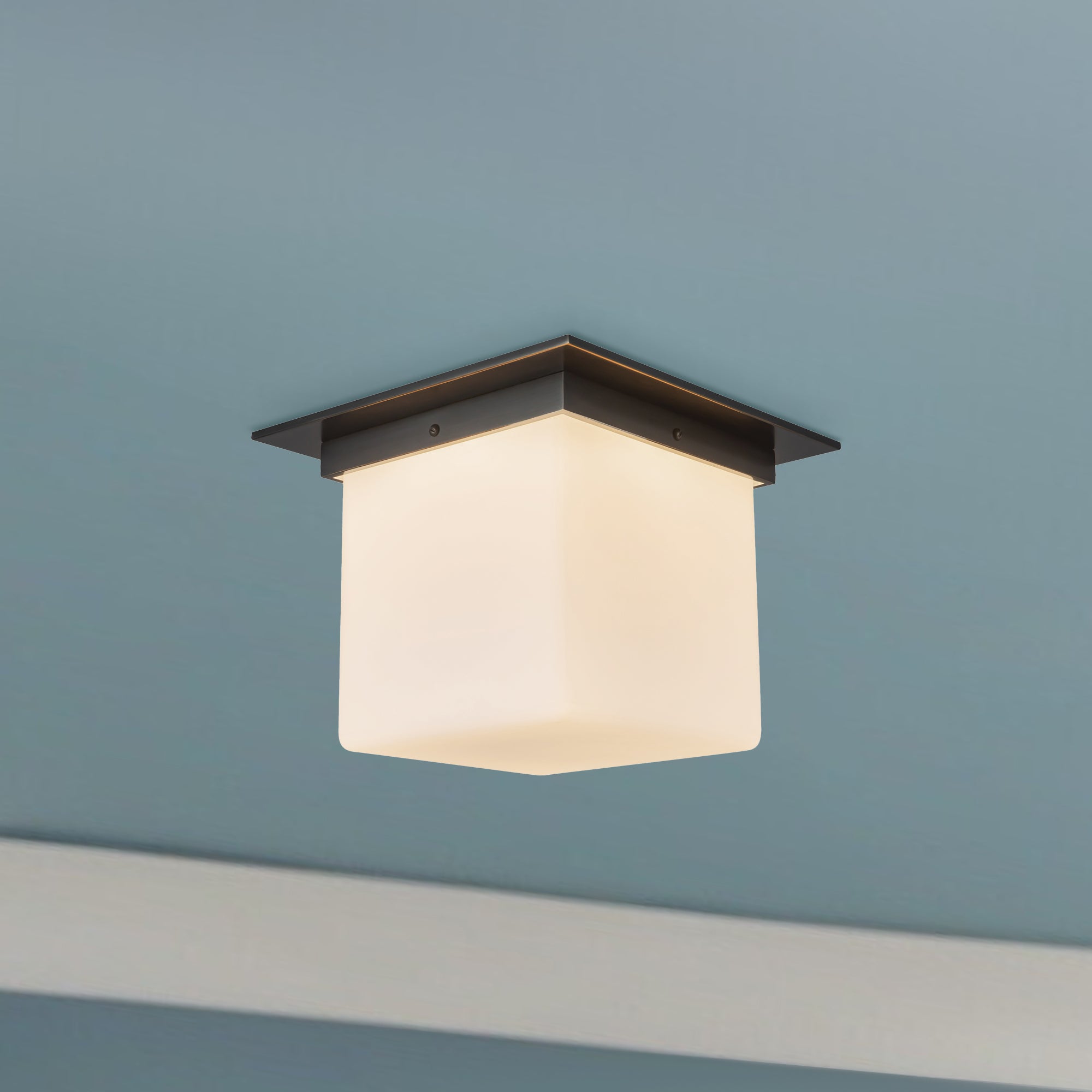 Mineral 11" Black Flush Mount
