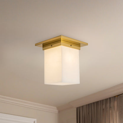 Mineral 8" Brass Flush Mount