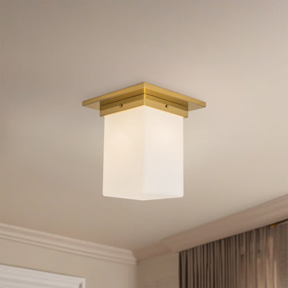 Mineral 8" Brass Flush Mount