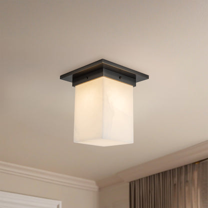 Mineral 8" Black Flush Mount