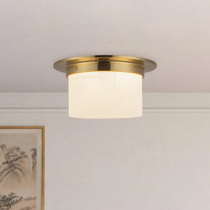 Mineral 11" Brass Flush Mount