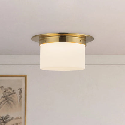 Mineral 11" Brass Flush Mount