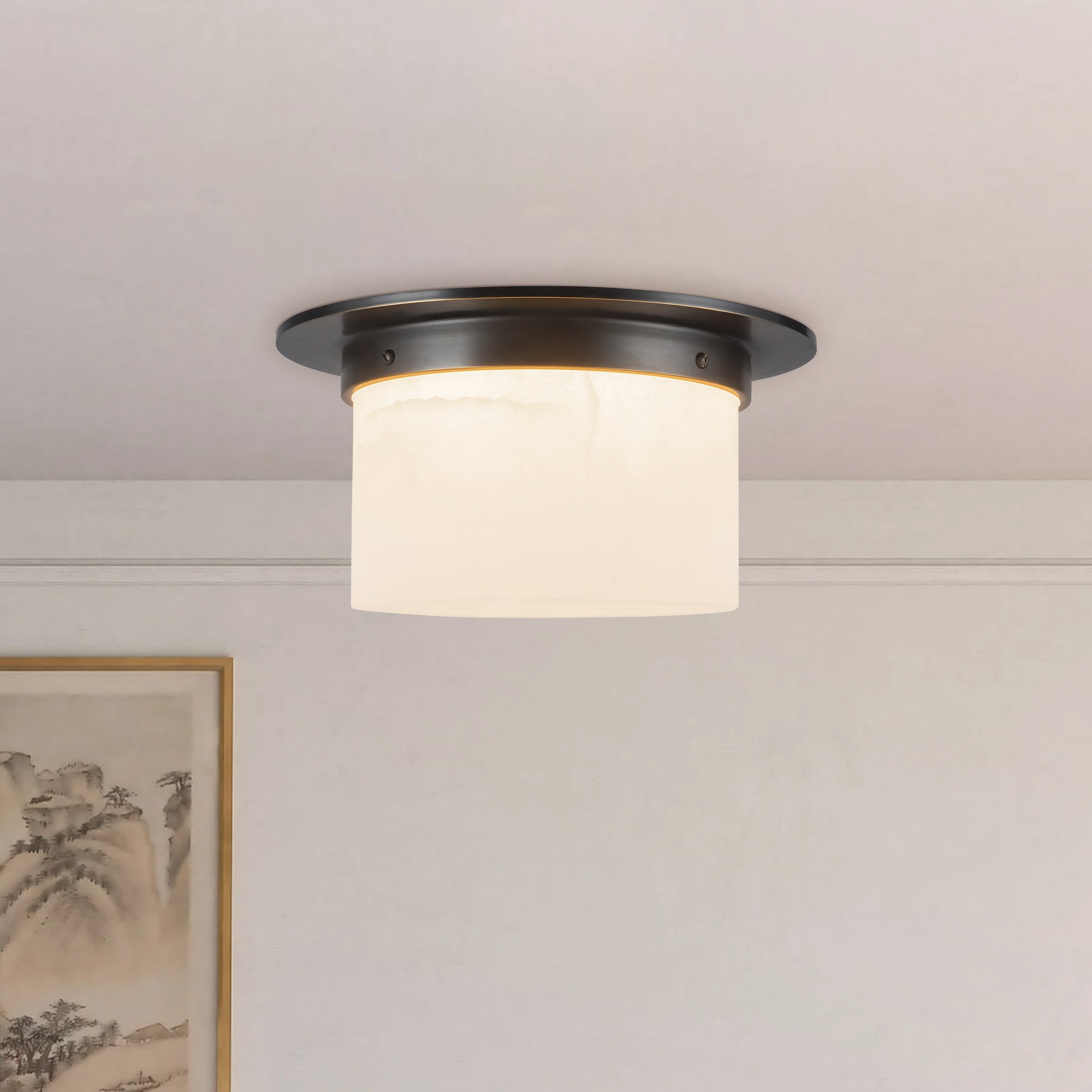 Mineral 11" Black Flush Mount