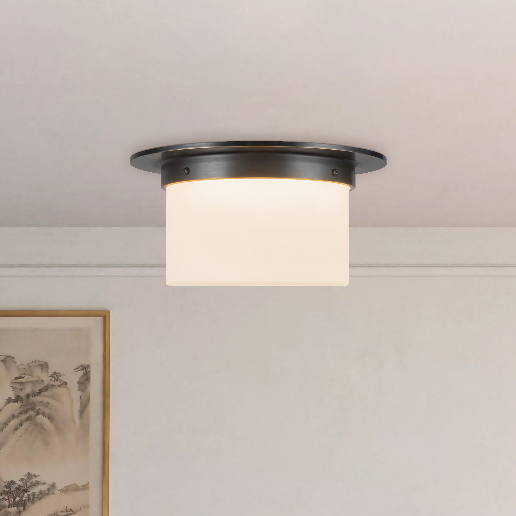 Mineral 11" Black Flush Mount