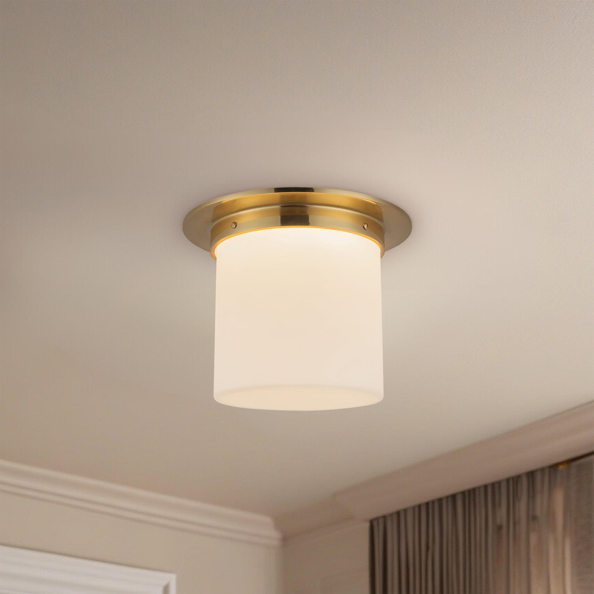 Mineral 11" Brass Flush Mount