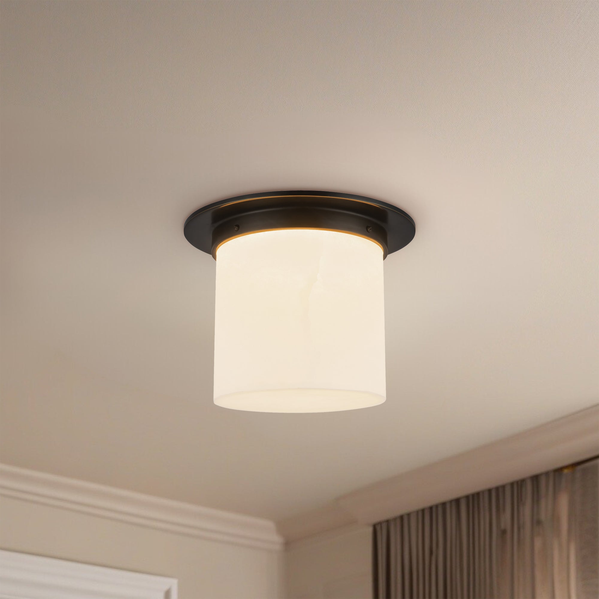 Mineral 11" Black Flush Mount