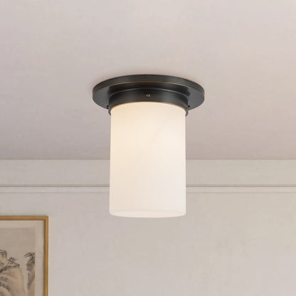 Mineral 8" Black Flush Mount