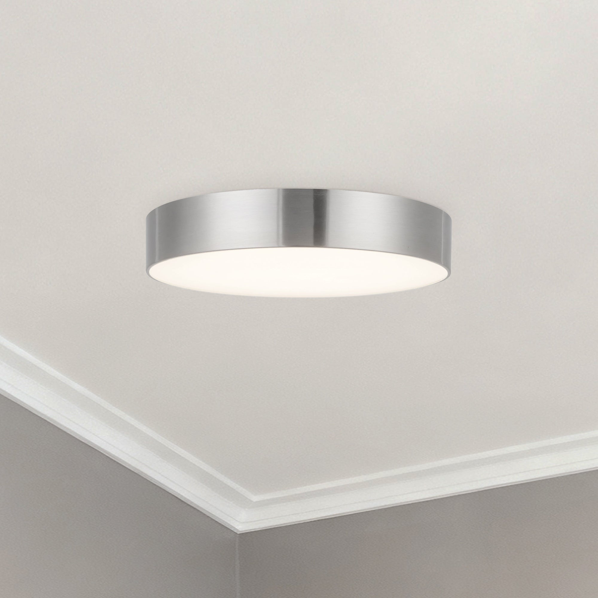 Musa 8" Silver dimmable LED Flush Mount