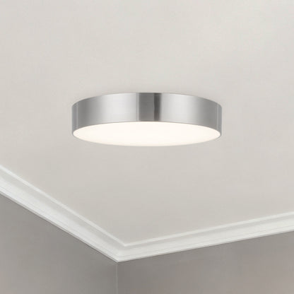 Musa 8" Silver dimmable LED Flush Mount