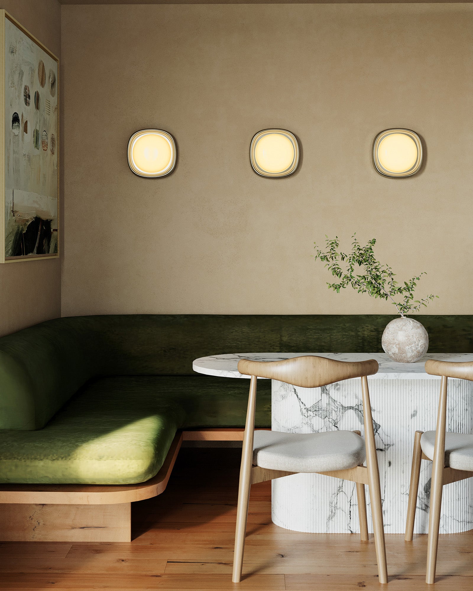 Pebble 8" dimmable LED Flush Mount