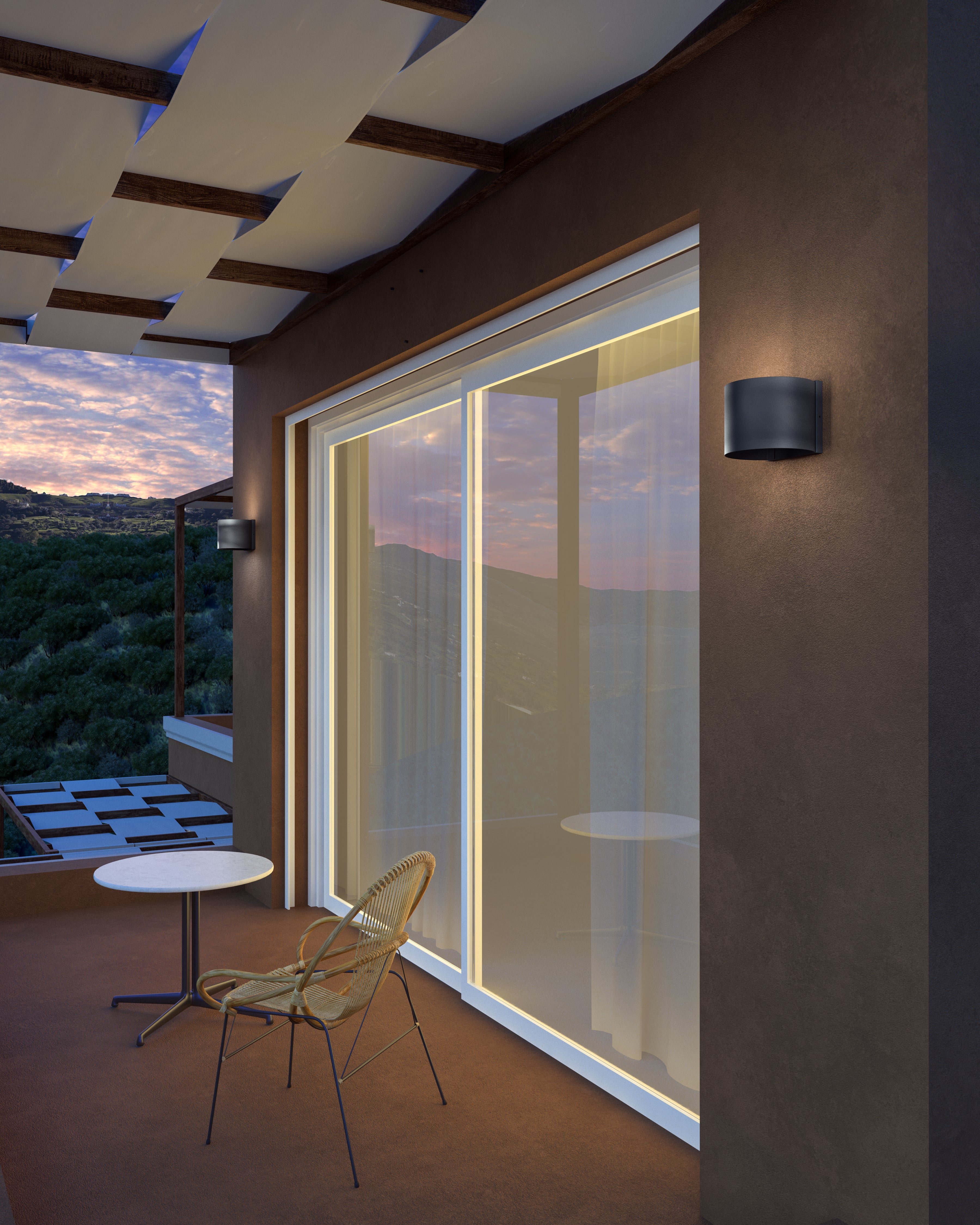 Rene 6" LED Exterior Wall Sconce