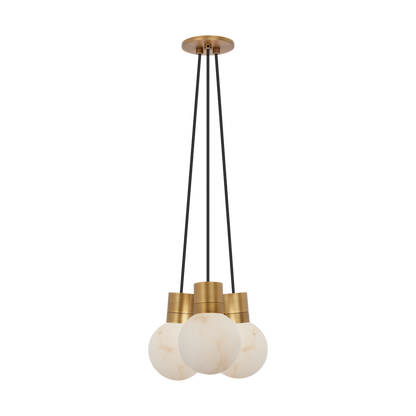 Mina Alabaster 3-Light Small Chandelier