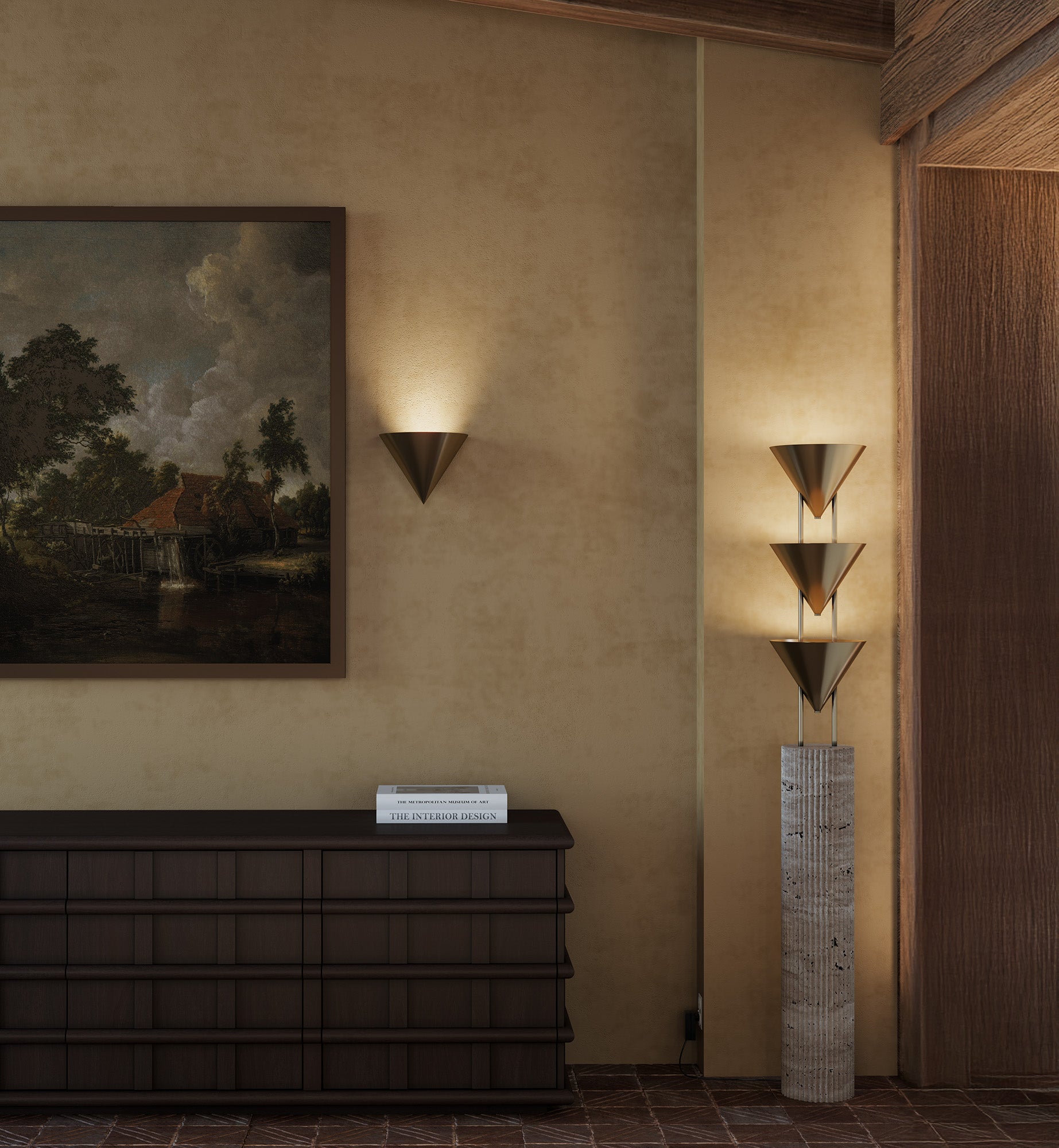 Versus 67" Brass Floor Lamp