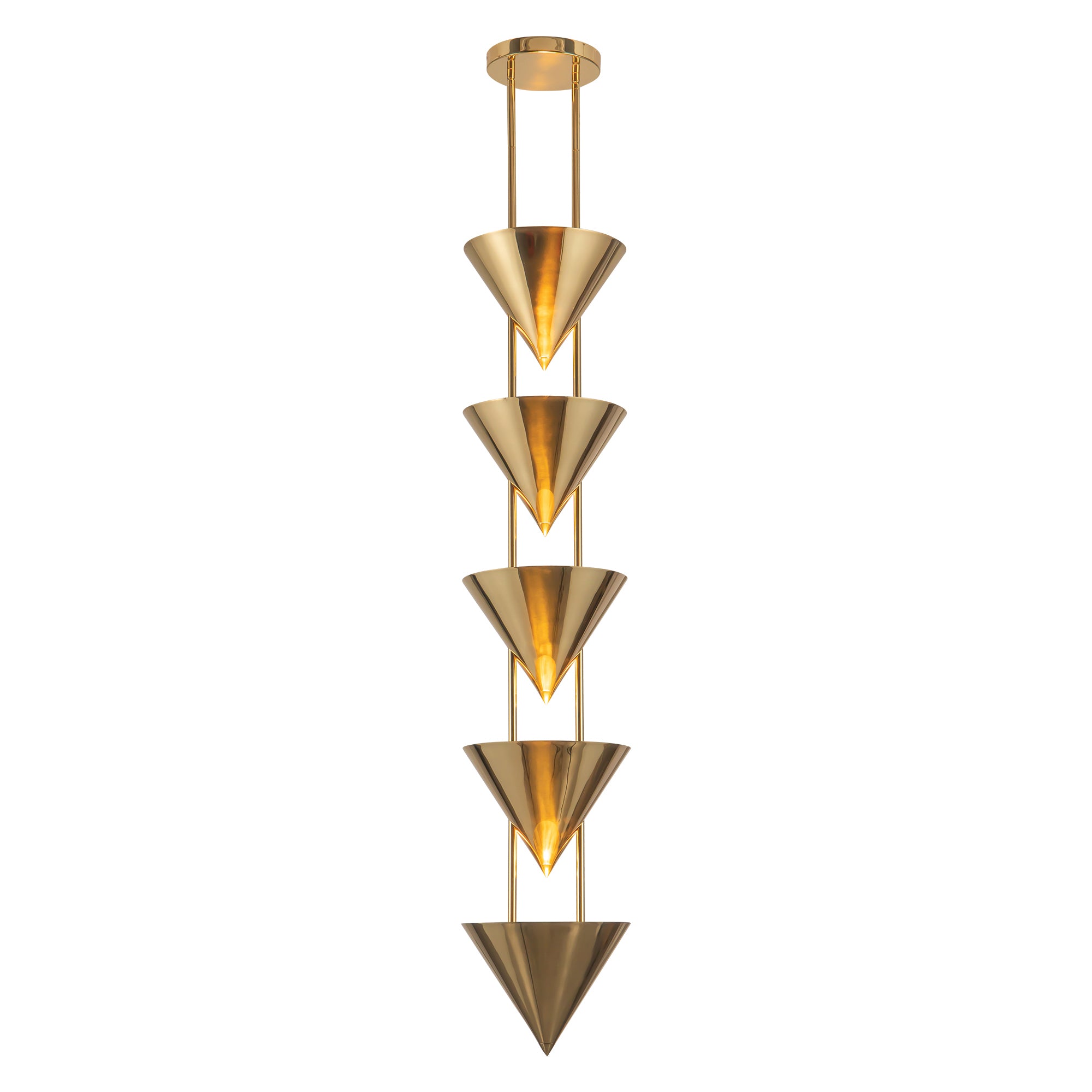 Versus 10" Brass Pendant
