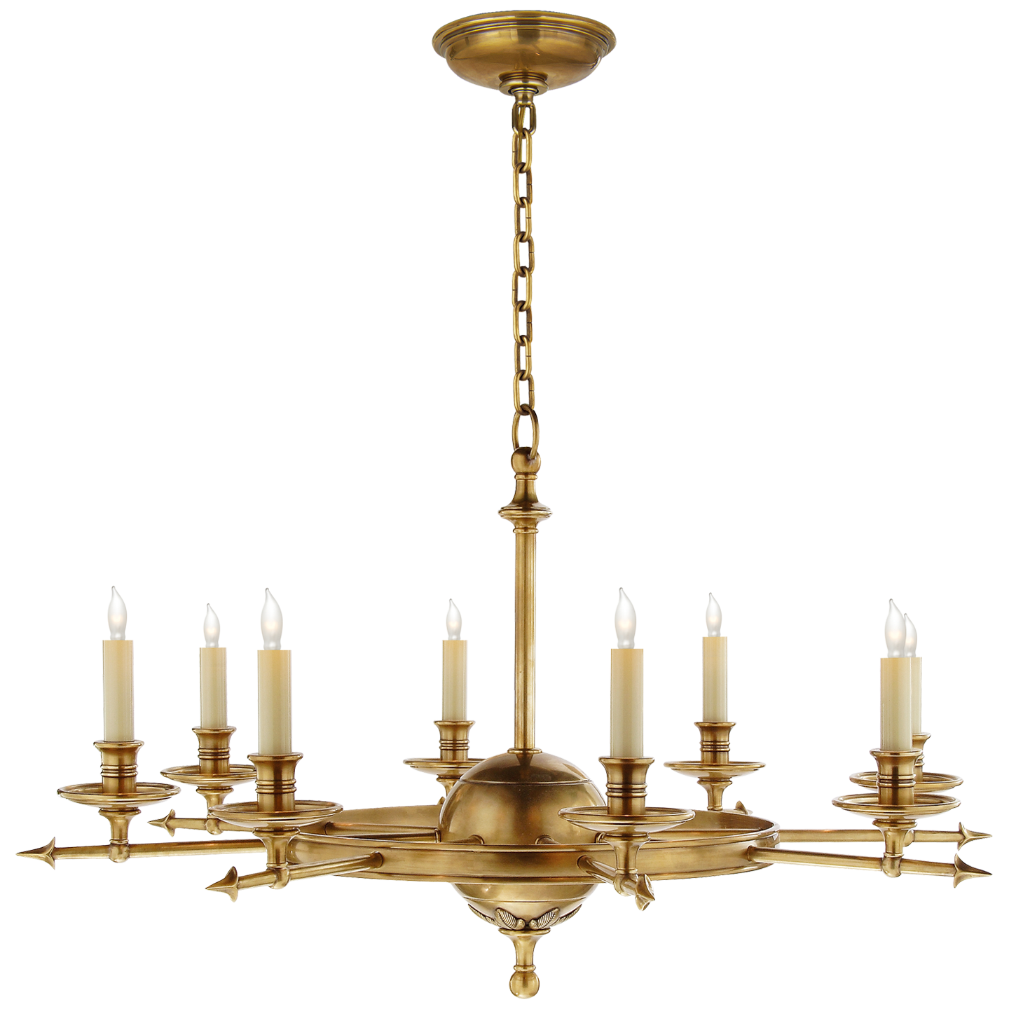 Leaf and Arrow Large Chandelier