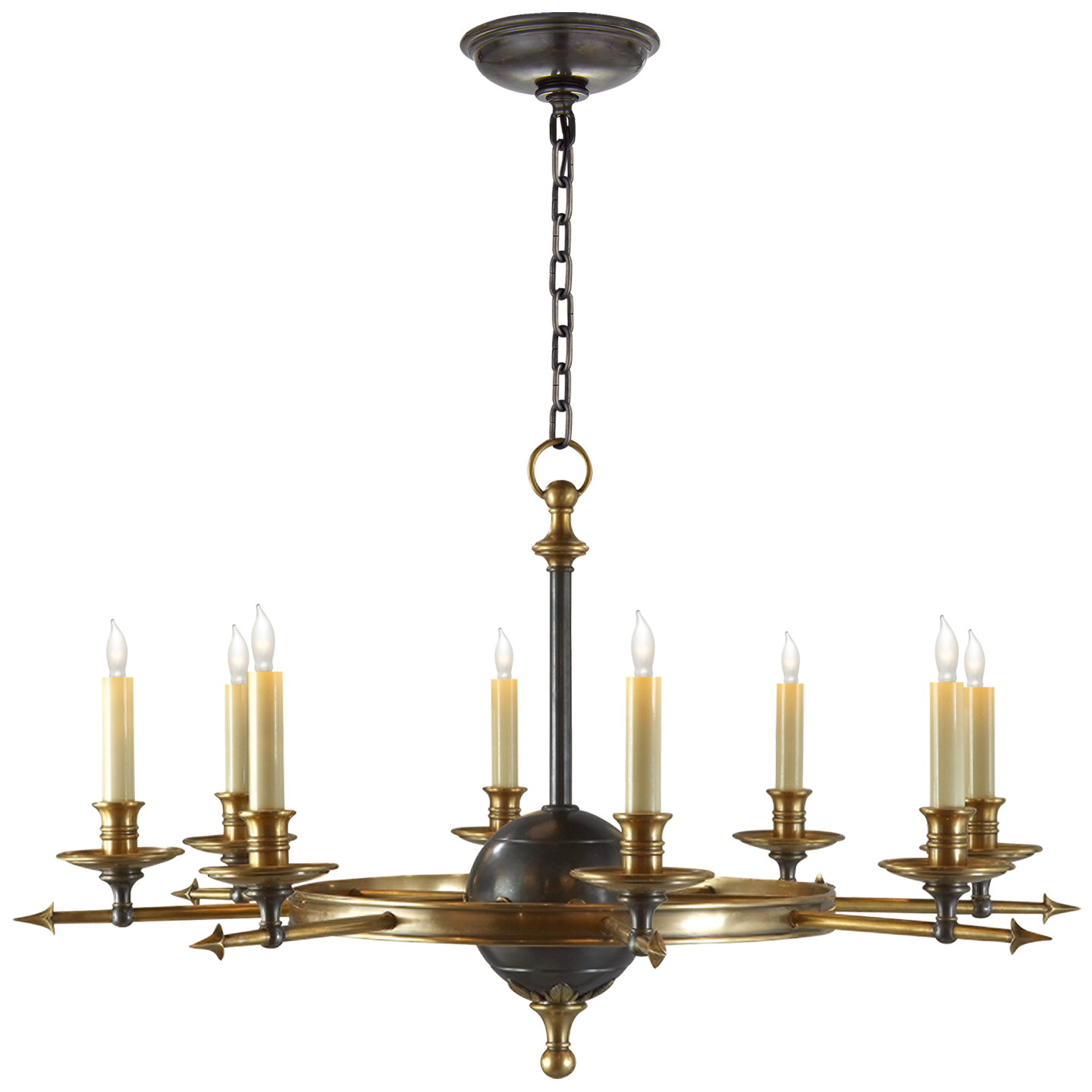 Leaf and Arrow Large Chandelier