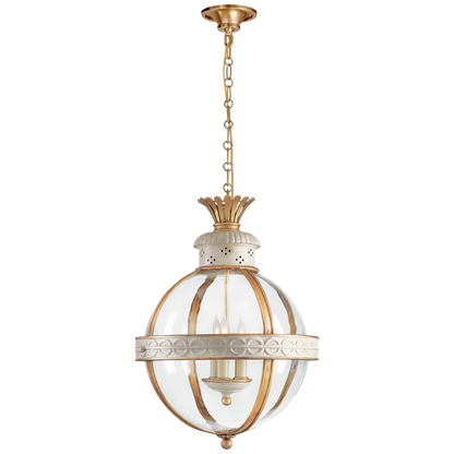Crown Top Banded Globe Lantern