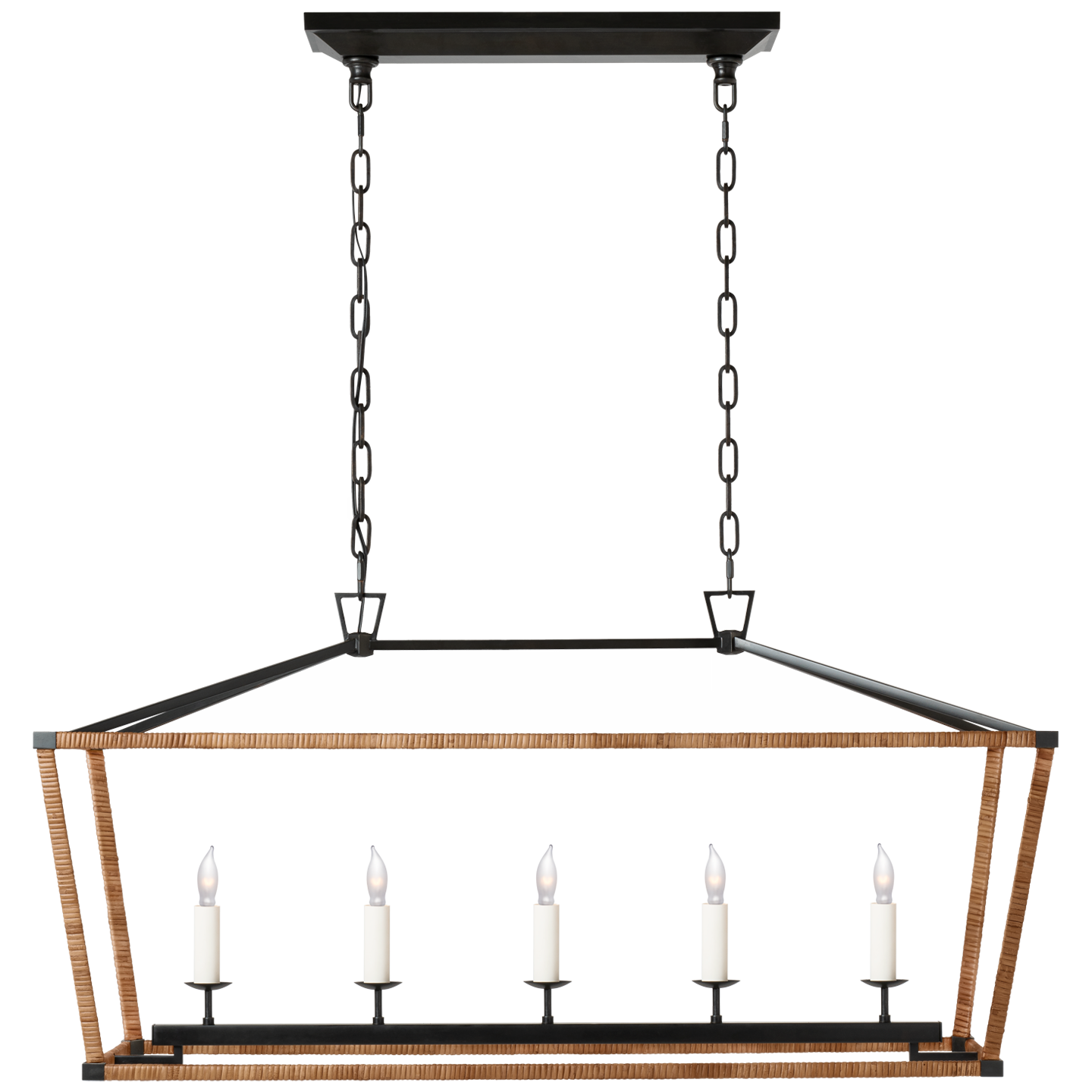Darlana Rattan Wrapped Linear Lantern