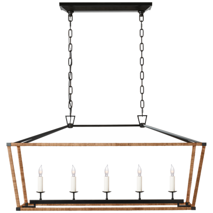 Darlana Rattan Wrapped Linear Lantern