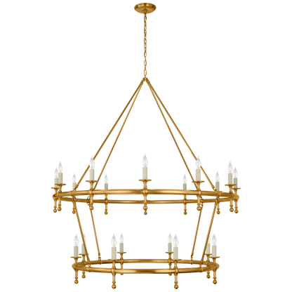 Classic 54" Two-Tier Ring Chandelier