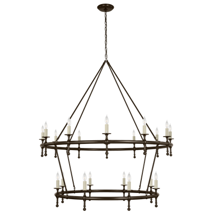 Classic 54" Two-Tier Ring Chandelier