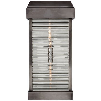 Dunmore Large Curved Glass Louver Sconce