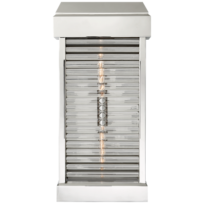 Dunmore Large Curved Glass Louver Sconce