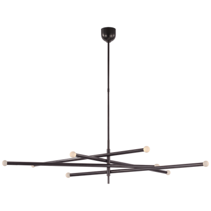 Rousseau Oversized Eight Light Articulating Chandelier