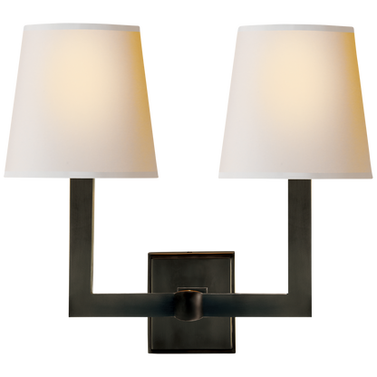 Square Tube Double Sconce