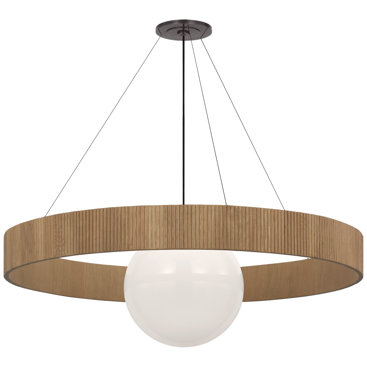Arena 53" Ring and Globe Chandelier