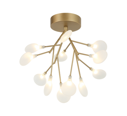 Hydrangea Bloom Ceiling Mount 12 Light Pendant