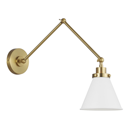 Wellfleet Double Arm Cone Task Sconce
