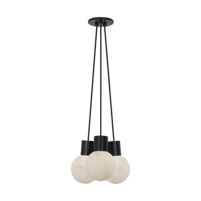 Mina Alabaster 3-Light Small Chandelier