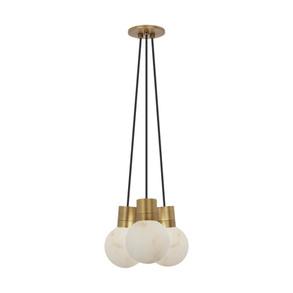 Mina Alabaster 3-Light Small Chandelier